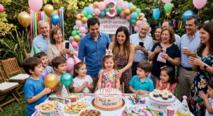 Ejemplo de recuerdo familiar: celebración de cumpleaños en familia